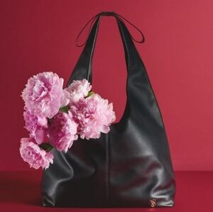 Vs Faux Leather Bow Tote Bag